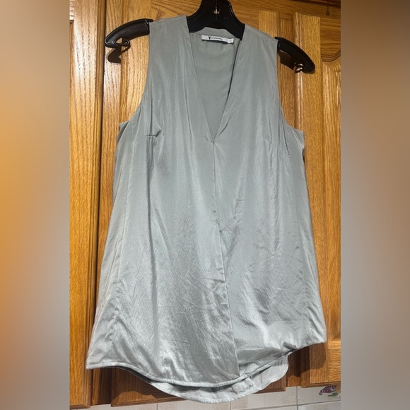 Alexander Wang Gray Wrap Silk Tank Top Sleeveless Women's XS EUC - Picture 2 of 7